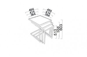 Стол журнальный 3 в 1 Карлино (Carlino) CARL-52 Стол журнальный 3 в 1 Карлино (Carlino) CARL-52