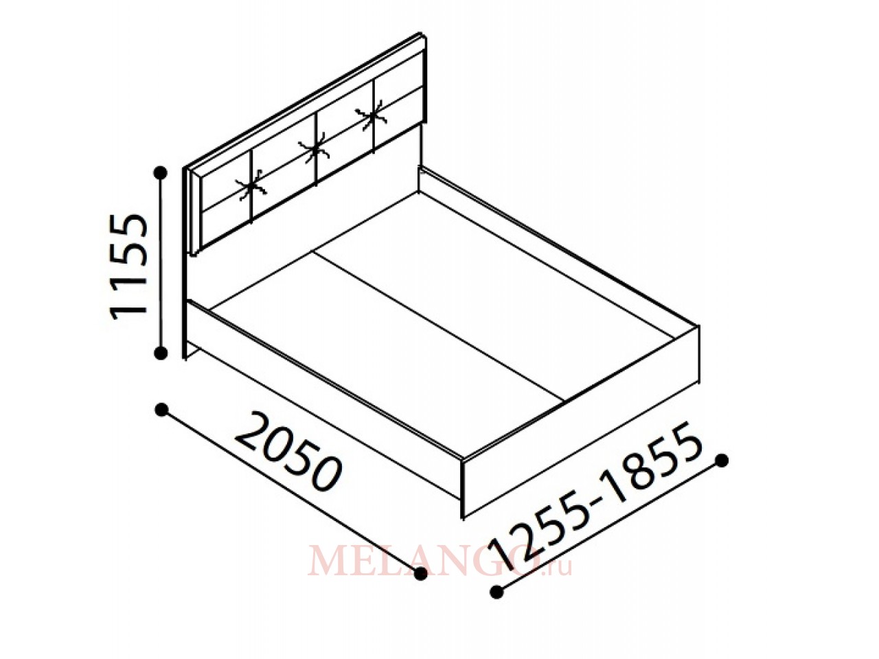 Кровать Сантино л МД-601-02