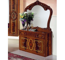 Комод для белья Роза с зеркалом (орех)