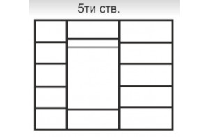 Пятистворчатый шкаф для одежды Rimini Solo РМШ2/5 (s) (слоновая кость) Пятистворчатый шкаф для одежды Rimini Solo РМШ2/5 (s) (слоновая кость)